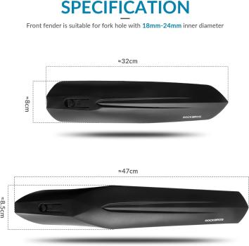 Preview: ROCKBROS | Fahrrad Schutzblech Set – Universal für 24–28 Zoll, Spritzschutz für Mountainbikes & Rennräder, inkl. Installationswerkzeug